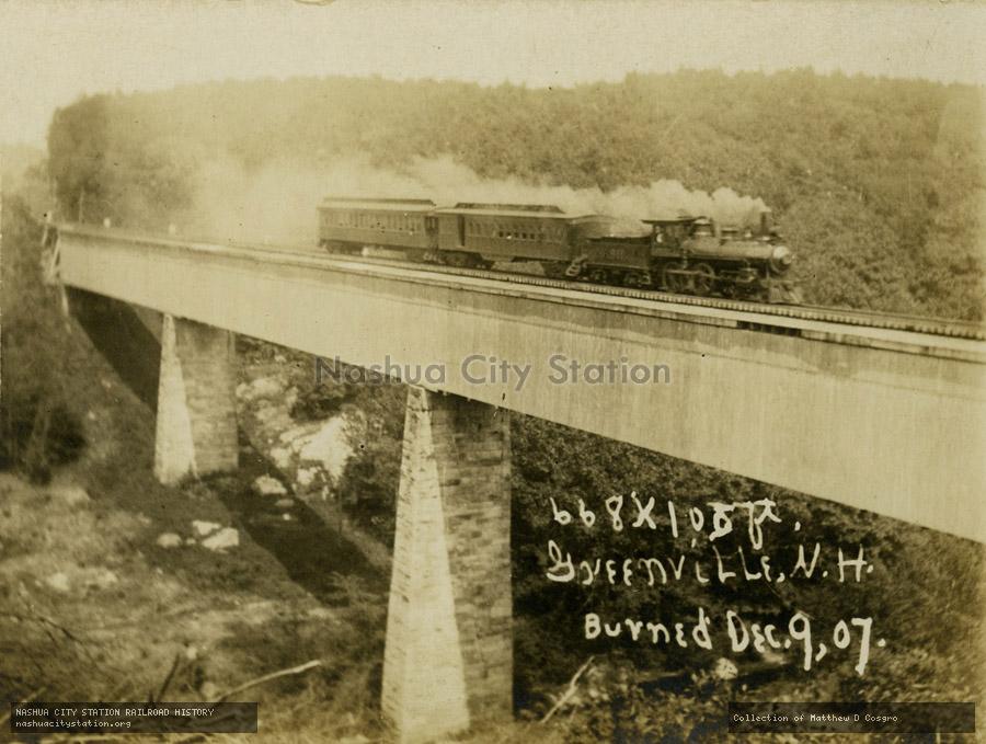 Postcard: Greenville, N.H., Burned Dec. 9, 1907
